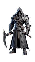 Obraz premium 3D executioner. Realistic executioner with scythe