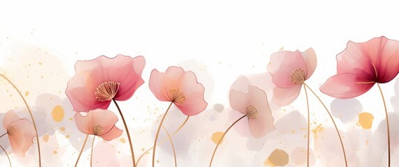 an abstract flower background with gold