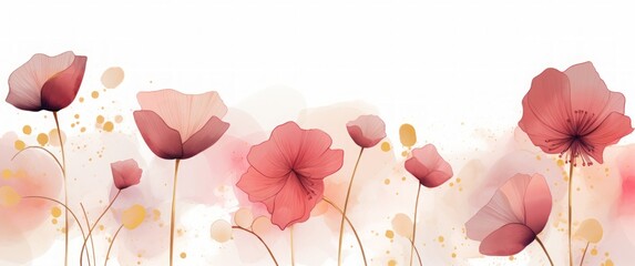 an abstract flower background with gold