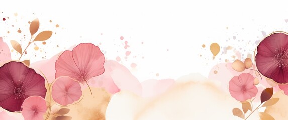 an abstract flower background with gold