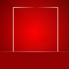 red podium luxury podium square social media banner instagram red background and gold