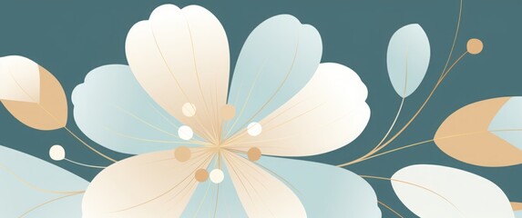 an abstract flower background with gold