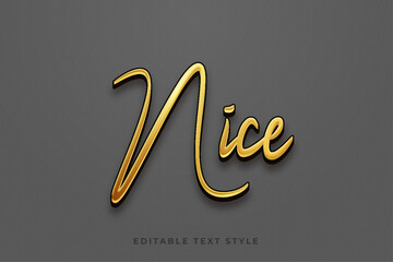 Nice 3d text effect in with luxury editable template