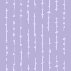 lilac; purple; violet; lavender background with brush texture effect, weave plaid style fine broken lines. Irregular check repeat pattern. Square diagonal shape, grunge noise texture, distortion.
