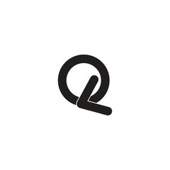 Simple Initial Letter Q black color Logo. Usable for Business and Branding Logos. Flat Vector Logo Design.