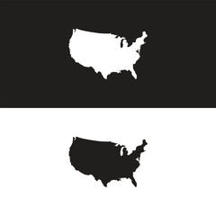 USA map. American map. United States of America map in flat and lines design