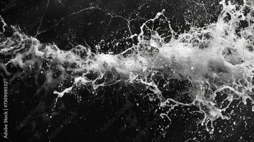 Wall mural Abstract splashes of water on a black background