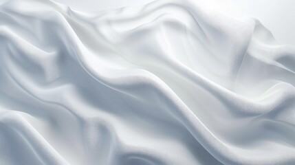 Abstract white fabric background with soft waves, taut surface, going in the same direction. --ar 16:9 --v 6 Job ID: 8963afd3-3942-4a66-a21c-295df0fc9388 - obrazy, fototapety, plakaty