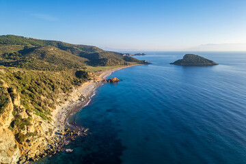 Urkmez Beach drone view in Turkey