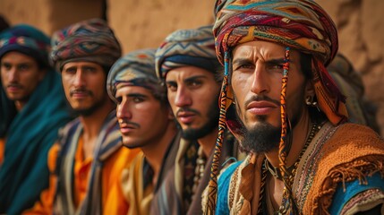 Uregu Berber Group in Morocco - obrazy, fototapety, plakaty