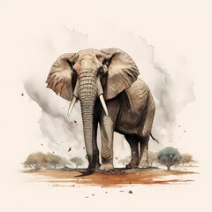 Majestic Elephant Illustration