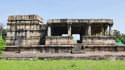 Fototapeta na wymiar Outside View of Battisa Temple, Barsur, Bastar, Chhattisgarh, India.