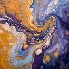 Abstract Cosmic Paint Swirls