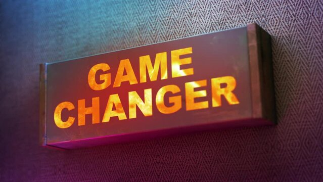 Electronic display showing red light message Game Changer