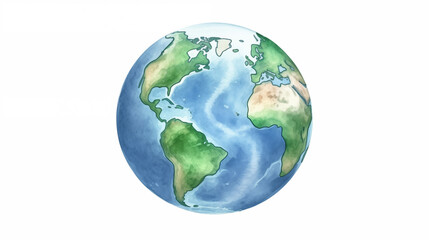 Fototapeta premium Hand drawn cartoon earth illustration 