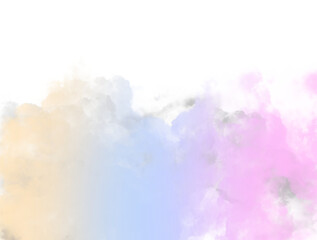 pastel coloured cloudscape on transparent background clipart