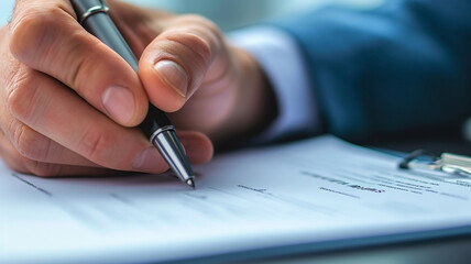 Businessman signing contract