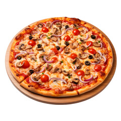 pizza isolated on white background. With clipping path. 