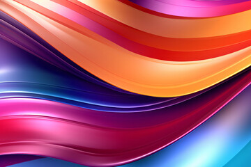 Naklejka premium Close Up of Colorful Background With Wavy Lines