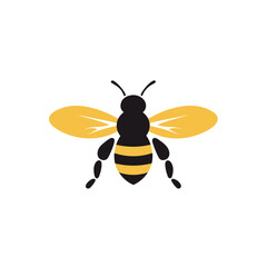 bee vector illustration isolated transparent background, cut out or cutout