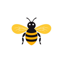 bee vector illustration isolated transparent background, cut out or cutout