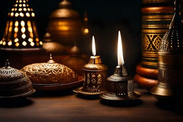 Ramadan Reflections: Sending Heartfelt Greetings to Begin the Spiritual Journey generated by AI - obrazy, fototapety, plakaty