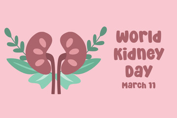 vector graphic of World Kidney Day ideal for World Kidney Day celebration.