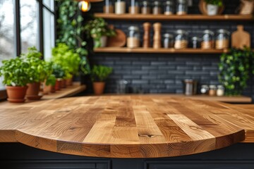 Culinary Canvas: A Serene Wood Counter Awaits Your Kitchen Creations. Sunlit Sanctuary: A Warm & Inviting Wood Counter in a Bright Kitchen.