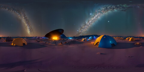 Fototapeta na wymiar stars and galaxy background 360 panoramic - generative ai, üretken yapay zeka