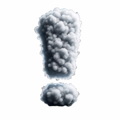 Cloud Exclamation mark On An Isolated Transparent Background