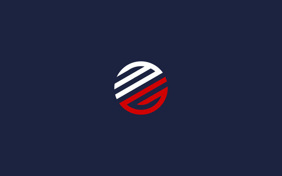 letter mg circle logo icon design vector design template inspiration
