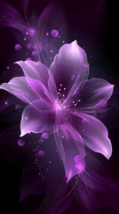 a purple flower with bubbles