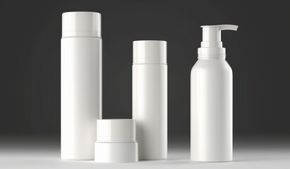 white cosmetic cream container and tube for cream, ointment, toothpaste, lotion Mock up bottle. Gel, powder, balsam. Soap pump. Containers for bulk mixtures.