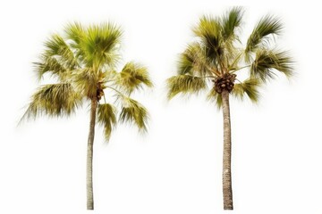 Fototapeta premium Coconut palm tree isolated on white background