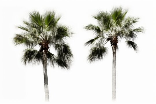 Coconut palm tree isolated on white background