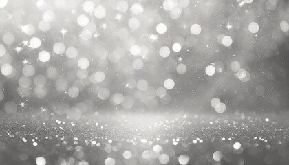 abstract blur white and silver color background with star glittering light for show promote and advertisee product and content in merry christmas and happy new year season collection concept