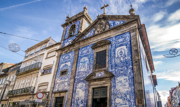 Porto, Portugal - December 8, 2016: Capela das Almas - Chapel of Souls in Porto city