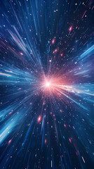 Naklejka premium beautiful starburst background in a blue space