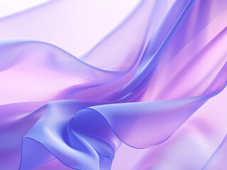 Abstract Painting of a Purple and Blue Wave