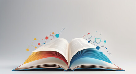 open book with glasses