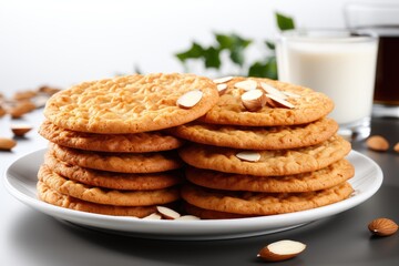 Fototapeta na wymiar sweet almond cookies on the table professional advertising food photography