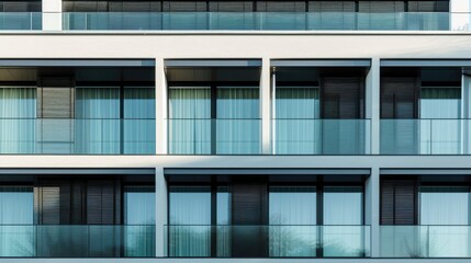 Fototapeta premium City building with sleek shutters