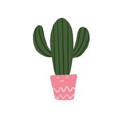 cute cactus design illustration stickers