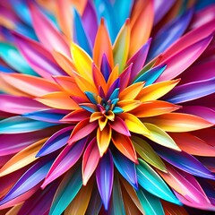Radiant lines of random colors bursting from the center. Generative AI