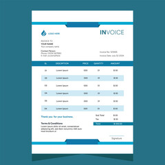 Modern Abstract Marketing business invoice template