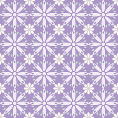 Geometric Floral Design Seamless Pattern