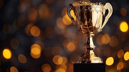 Gleaming gold trophy for triumph