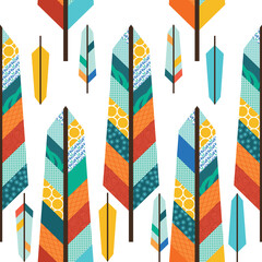 Feather Geometric Abstract Pattern Design