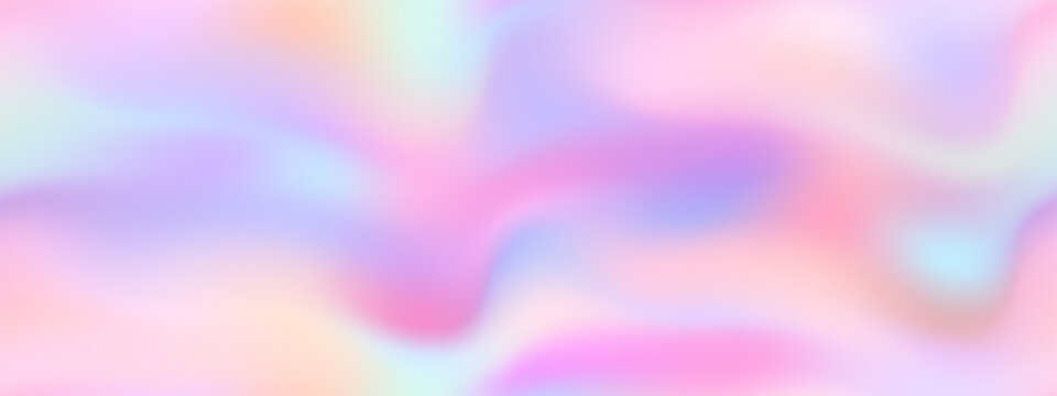 Fototapeta Pink and mauve nacre holo seamless pattern. The abstract waves on a pearlescent pastel bg. Foil pearl holographic wallpaper featuring gentle unicorn fantasy tones