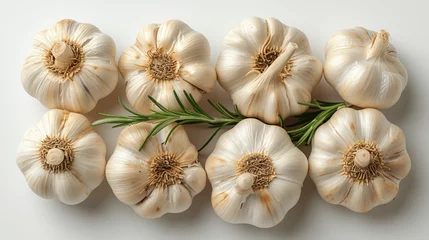 Foto op Plexiglas Frische Knoblauchzehen: Aromatisches Gewürz für kulinarische Kreationen © Denise